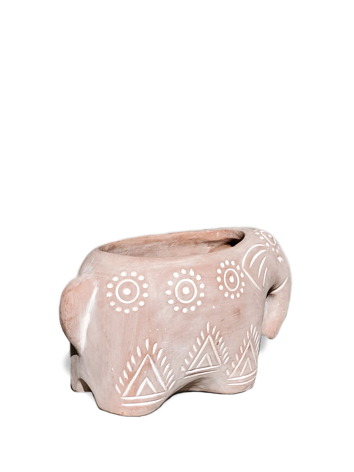 Terracotta Pot - Folk Elephant