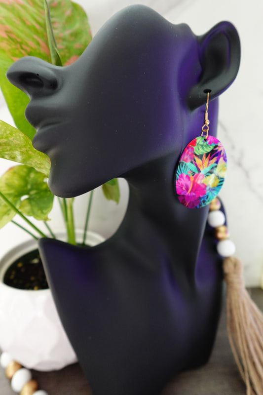 Tropical Escape Leaf Earrings